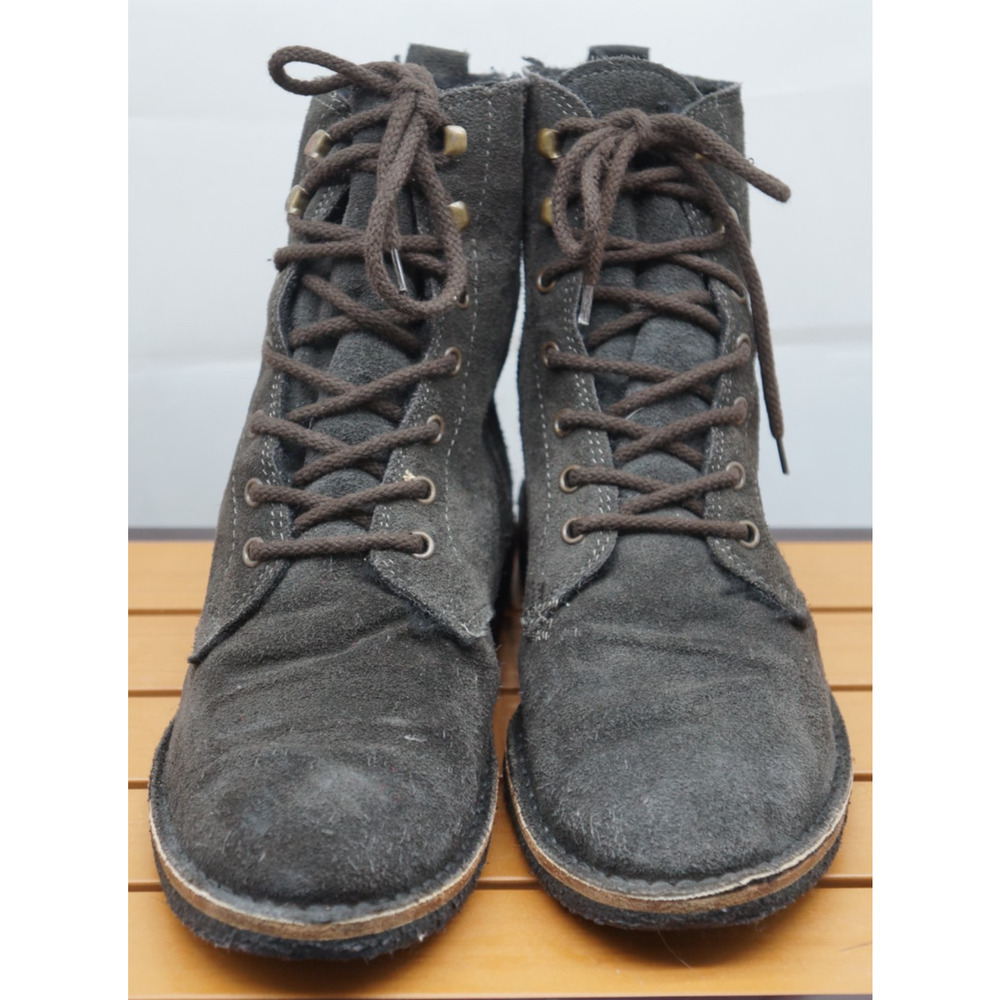 Unisex Golden Goose Gramercy Distressed Suede Lace Boot Size 41 Women 10/ Men 8 - Picture 3 of 12